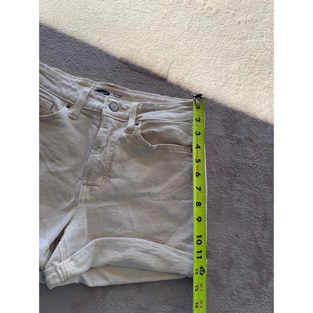 Old Navy O.G. Short Women 4 Beige High Rise Rolled Hem Denim